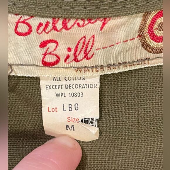 Bullseye Bill Water Repellant '50s '60s Vintage Hunting Vest; size Medium - Picture 3 of 6